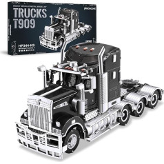 Piececool 3D Puzzle Metal T909 Truck, 3D Metal Puzzle Car for 340 Stainless Steel, Full Metal, 1:1 Restore Collection, Birthday Gift, Model Kit Adults, 308 Pieces