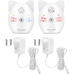 Qcwwy Digital Baby Monitor, Portable Wireless Two-Way Audio Baby Monitor with Night Light for Babies (European Power Supply)