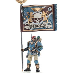 HiPlay JoyToy × Warhammer 40K Officially Licensed 1/18 Scale Science Fiction Action Figures Full Set Series Astra Militarum Tempestus Scions Command Squad 55th Kappic Eagles Banner Bearer