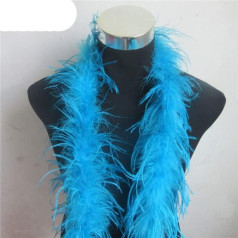 Wholesale 2 Metres Fluffy Ostrich Feather Boa Rock Costumes / Organisation for Party / Costume Craft Ostrich Feather in Wedding Decorations - Lake Blue