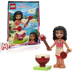 LEGO Disney Mini Figure Moana (Red Skirt, Pink Flower) 41149