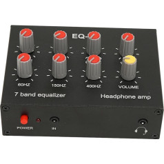7 Band Sound Equalizer Dual Channel Digital EQ with Output and Input 12dB High Bass Adjustment