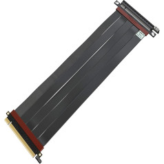 LINKUP - Ultra PCIe 4.0 X16 Riser Cable (RTX4090, RX6950XT, x570, B550, Z690 Tested), Shielded, Vertical Gaming PCI Express Gen4 Mounting, Straight Female Connector (30 cm), 3.0 Gen3- & TT-Compatible