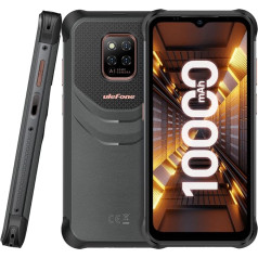 Ulefone Power Armor 14 Pro (8GB RAM) Outdoor Smartphone without Contract Android 12.10000 mAh Battery, IP68 Mobile Phone Helio G85 128GB ROM, 6.52 Inch 20MP + 16MP Camera (Underwater Photography), NFC