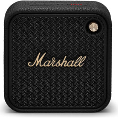 Marshall Willen II Wireless Bluetooth Speaker, Over 17+ Hours Playtime, IP67 Waterproof - Black and Brass