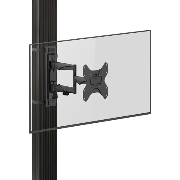 ZeboZap ZZTVA2022 DIY Full Motion Gazebo TV Bracket Patio TV Mount Pergola TV Bracket Square Post Holds 66 Lbs Fits 19-50 Inch TVs