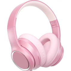 YinCaiCheng Pink Bluetooth Headphones for Women Kids Birthday Christmas Gift for Friends and Family