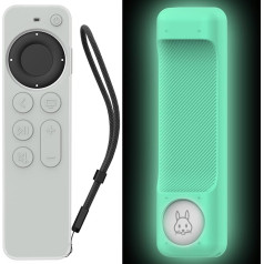 AhaStyle Case for Apple TV 4K HD Siri Remote 3rd Generation (2022) / Apple TV Siri Remote 2nd Generation (2021) [Built-in AirTag Mount] Scratch, Shock Absorption, Full Access to All