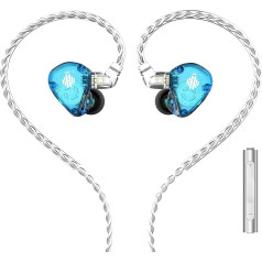 Hidizs MS1-Rainbow In-Ear Monitor Headphones, High Resolution IEMS Earphones with Detachable Cable, Polymer Membrane HiFi Bass Noise Cancelling Sports Headphones for Android Smartphones