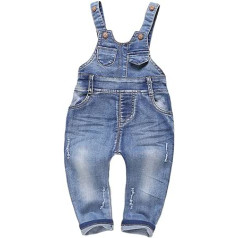 KIDSCOOL SPACE Baby & Little Boys/Girls Checked Lining Denim Dungarees