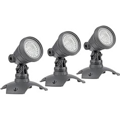 Oase 57035 LunAqua 3 LED Set 3 - Underwater Lighting and Garden Lighting with Warm White Light Accents, Ideal for Garden Pond, Swimming Pond, Fish Pond, Pool, Fountain and Outdoor Use