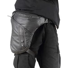Oxford Drop Leg Bag for Men Women Motorcycle Bum Bag Waist Bag, #05 Black, 21 cm (B) x 4 cm (T) x 29 cm (H)