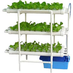 simimasen Hydroponic System Grow Kit - 108 Holes 12 Tubes, 3 Layers Plant Vegetable Hydroponics, for Hydroponic, Earthless Plant Growing Systems