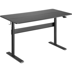 Desk table with top 140x68cm Ergo Office, gas spring, height adjustable, for standing and sitting work, max height 115cm, ER