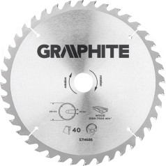 Graphite Saw blade, Widia, 255 x 30 mm, 40 teeth