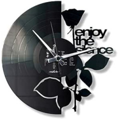 DISCOCLOCK - Enjoy The Silence Clock on 100% Recycled Vinyl Record Gift for All Fans Silent Clock Easy to Hang (Standard Dial)