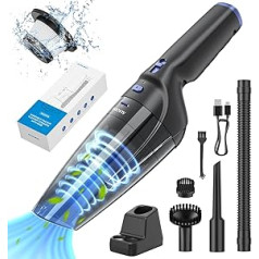 ALACRIS Handheld Vacuum Cleaner [Type C Charging & Charging Station], 9500Pa <65dB Low Noise Handheld Vacuum Cleaner Battery Dual Use for Home Car, Wireless Car Vacuum Cleaner with 550 ml Dust