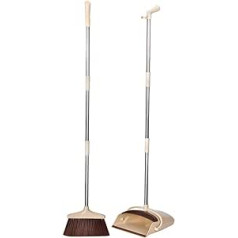 Queta Broom and Dustpan Broom Shovel Dustpan and Dustpan Sweeping Set with Long Handle and Extendable Broom for Upright Standing Brush and Home Sweeping Machines