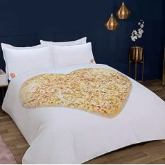Sleepdown Love Island TV Show Glitter Heart Logo White Soft Easy Care Duvet Cover Set with Pillowcases Double (200 x 200 cm)