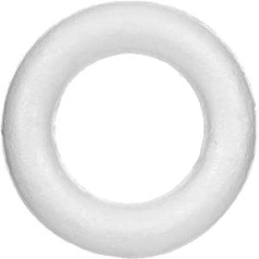ZADAWERK® Polystyrene Ring - Full Ring - Diameter 30 cm - Pack of 4 - Wreath - Door Decoration - Polystyrene Shape Blank - for Inserting, Wrapping, Painting and Gluing