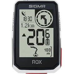 SIGMA SPORT ROX 2.0 White Bicycle Computer Wireless GPS & Navigation Including GPS Mount Outdoor GPS Navigation for Pure Riding Pleasure