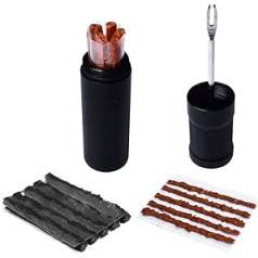 Pirhosigma Bicycle Tubeless Tyre Kit Plugger Plugs Tool Tyre Fix Flat Puncture MTB and Road Mountain Bike + 15 Strips (5 x 1.5 mm + 5 x 2.5 mm + 5 x 3.5 mm)