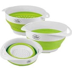 Camp4 2-in-1 Collapsible Bowl and Sieve 2-in-1 White Lime