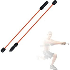 Pilates Bar Portable Yoga Stick Sport Swing Bar Adult Swingstick Fitness Tremor Elastic Training Bar with Highly Elastic Fibreglass Removable for Weight Loss Exercises Fat Burning