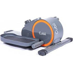 Cubii Go Seated Under Desk Elliptical Table, Portable with Integrated Wheels and Retractable Handle, Compact Pedal Bike Trainer for Home Fitness, Illuminated LCD Display, Mobile App