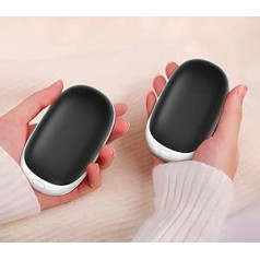 Honswit Hand Warmer, Rechargeable 2 Pack, 5000mAh Portable Magnetic Hand Warmer, Reusable, 2 in 1 Electric USB Pocket Warmer/Power Bank, Durable Hand Warmer, Great Warm Gifts for Women and Men