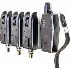 Saber Z3 Wireless Bite Alarm Set 3 Alarms + Receiver + Bag Carp Fishing Set