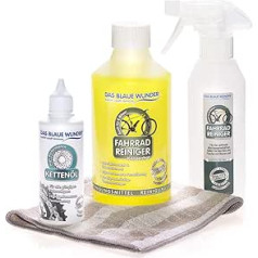 Das Blaue Wunder I Bicycle Cleaner Allrounder Set I Bicycle Cleaner Chain Oil Cloth I Cleans - Maintains - Protects I for All Bicycles I from Germany (1)