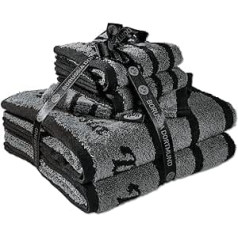 Borussia Dortmund BVB 09 Terry Towel Set Black/Grey 5-Piece Towel Set