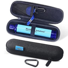 Membrane Solutions Portable Water Filter with Official Carry Bag, Emergency Water Filter Straw, Lightweight 5 Stage Water Purifier for Camping, Hiking, Backpacking and Tactical Gear