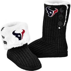 FOCO Damen Stiefel, NFL Team Logo, Strick, High-End, Schwarz
