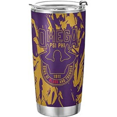 Bad Bananas BBGreek Omega Psi Phi Fraternity Paraphernalia - Stainless Steel Coffee Mug - Travel Coffee Mug - Insulated Mug - Sons of Blood and Thunder - Official Seller