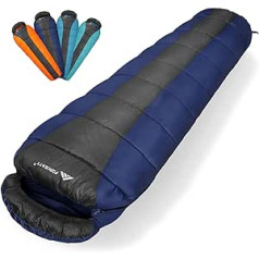 Forceatt Schlafsack für Erwachsene- Kleines Packmaß(1400g), Mumienschlafsack 3 Jahreszeiten Wasserdicht und Ultraleicht, Outdoor Sommerschlafsack für Camping, Reise, Festival, Outdoor und Indoor.