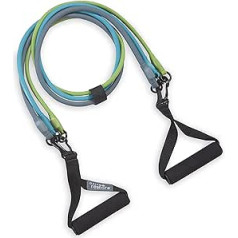 Gaiam Restore 3 in 1 Resistance Band Set, Exercise Cord with Comfort Grip Foam Handles and Easily Adjustable Clips for Intensive Workouts
