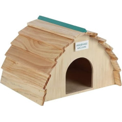 Something Different IG_11931 Wooden Hedgehog House, Natural, Dimensions: H20.5 cm x W30 cm x D30 cm