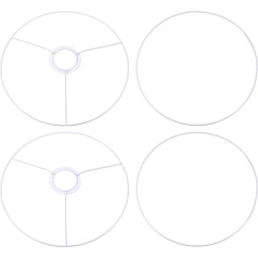 sourcing map 2 x Lampshade Ring 250mm Diameter Baked Iron Lampshade Holder Frame Ring for Lamp Holder