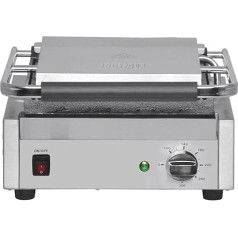 Buffalo Bistro Contact Grill Ribbed Large 21cm x 38cm x 39.5cm