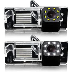 Dynavsal 8 LED Night Vision Car Rear View Camera 170° Wide Angle HD Colour Waterproof Rear View Camera for Dacia Lodgy/Renault Fluence/Duster Megane/Latitude/Scenic 2/Laguna 2/3 X91/Captur/Clio 4