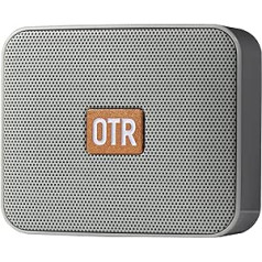 OnTrack OTR Tragbarer, kabelloser Lautsprecher, 5 W, Bluetooth, mit AUX-Eingang und SD-Karte plus USB-Unterstützung, Grau