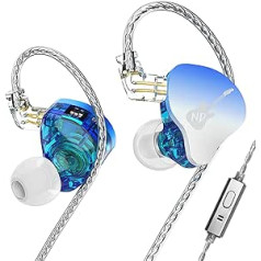 CCA ND DD3 4 Tone Adjustable Dual Cavity Dual Magnetic Dynamic IEM Earphones Clear Sound and Deep Bass Wired Gaming Earbuds with Detachable