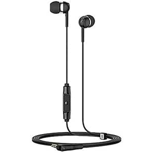 Sennheiser CX 80S In-Ear Headphones with Inline One Button Smart Remote - Black