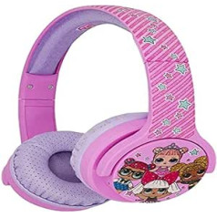 OTL Technologies LOL Glitterati Club Junior BT Headphones (Padded Headphones, Adjustable Size, Bluetooth, for Children, Volume Limiting to 85 dB, Unisex) - Official Licensed Product