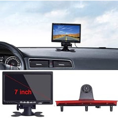 Brake Light Reversing Camera Brake Light Rear View with Night Vision Waterproof Reversing System + 7 Inch LCD Car Monitor for VW T5 Bus Transporter Multivan Caravelle Business 2003-2015