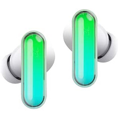 HHOGENE GPODS Bluetooth In-Ear Headphones, Wireless Headphones, TWS ANC Light Custom, Battery Life up to 20 Hours, Fast Charging, Touch, Waterproof, White