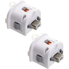 LICHENGTAI 2 Pieces Motion Plus Adapter for External Remote Control Motion Plus Sensor Controller, Remote Control External Accessories Motion Plus Sensor Accessories, White