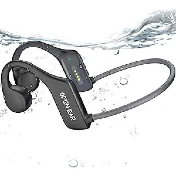 BEARTAIN Bone Sound Headphones Bluetooth 5.3 Swimming Headphones Underwater IP68 Swimming Waterproof Headphones Wireless for MP3 Built-in 16GB Memory Perfect for Swimming, Running, Cycling